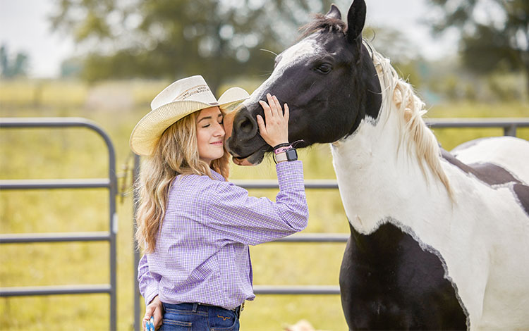 Kara with horse 